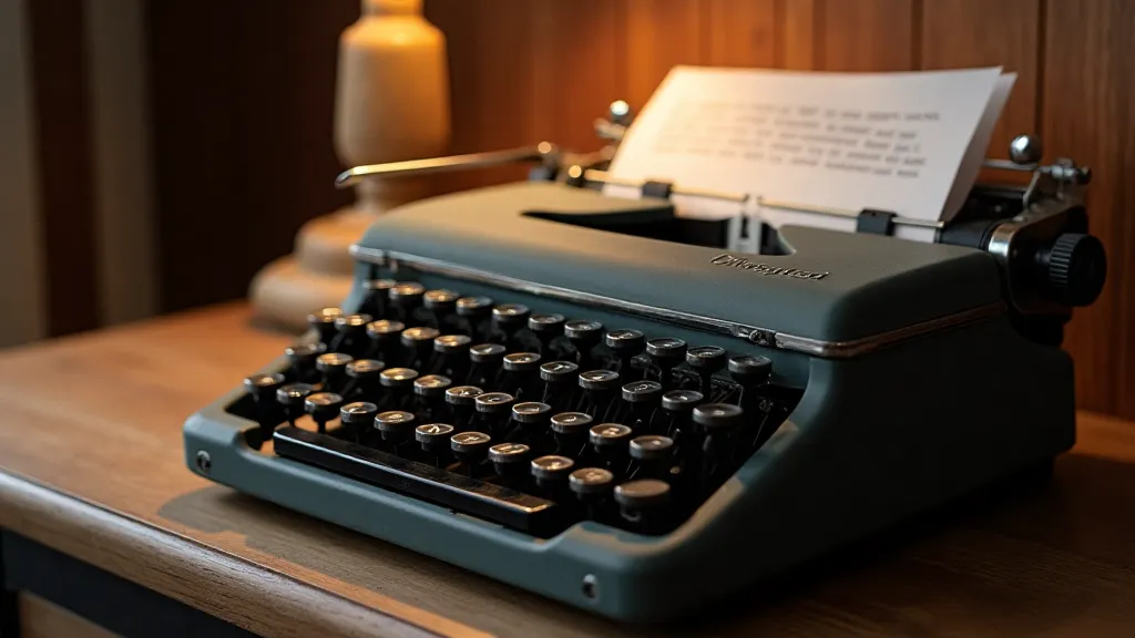 A vintage Olivetti Lettera 22 typewriter.