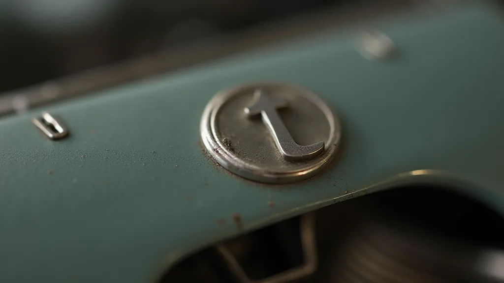 Olivetti typewriter slug detail