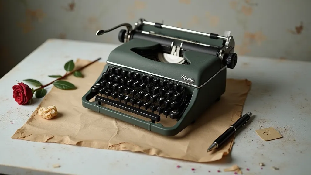 Olivetti Lettera 32 typewriter still life