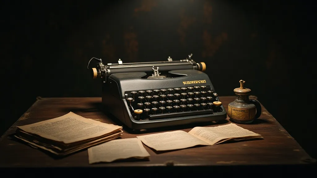 Still Life with Vintage Olivetti Typewriter