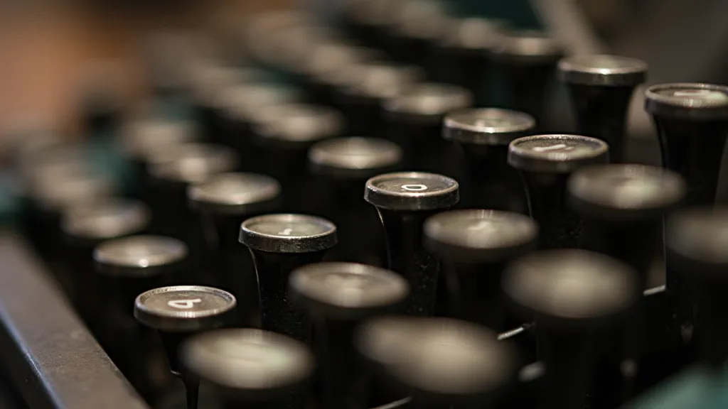 Remington typewriter typeface close-up