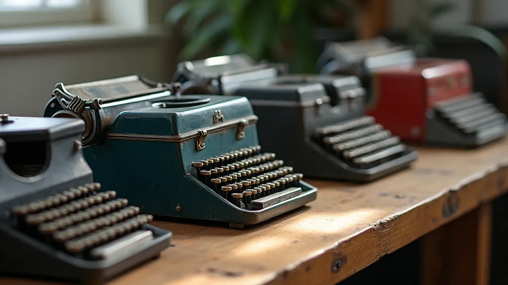 Collection of vintage typewriters
