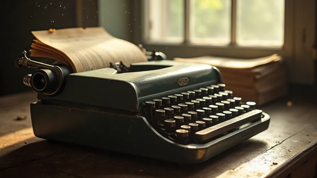 Vintage typewriter on a desk