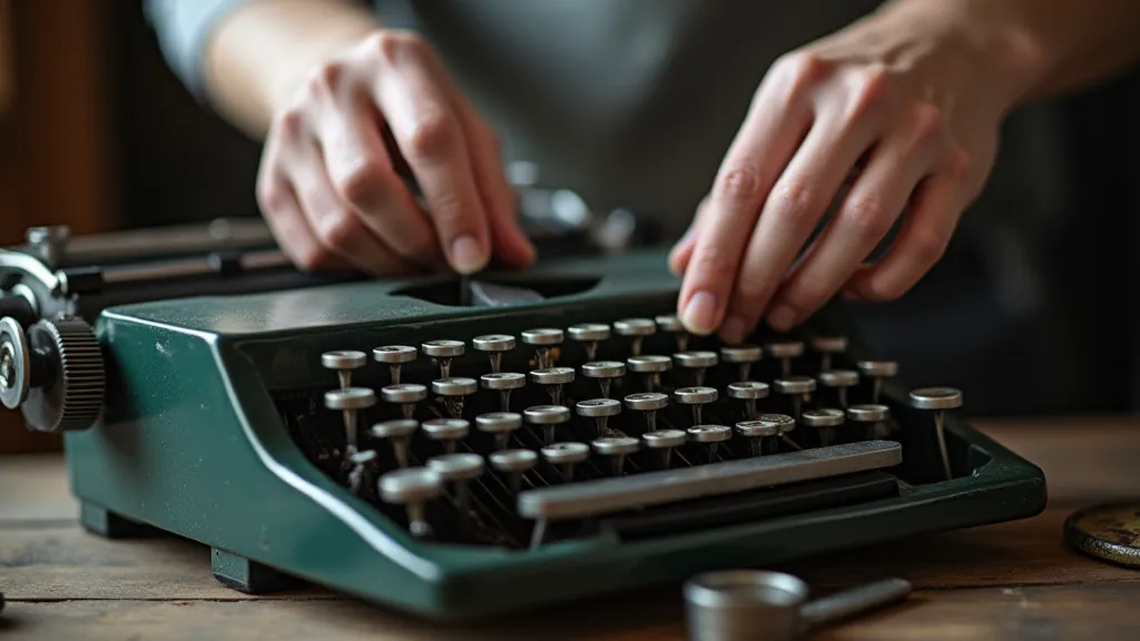 Craftsman Restoring a Typewriter