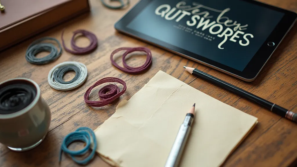 Antique typewriter supplies and font preview