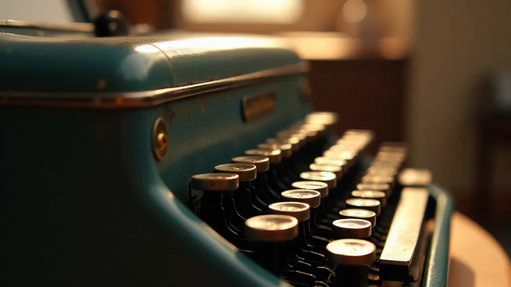 Close-up of an Underwood No. 5 typewriter