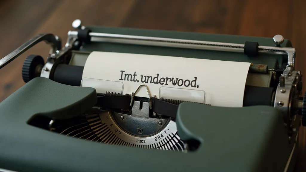Vintage Underwood typewriter close-up