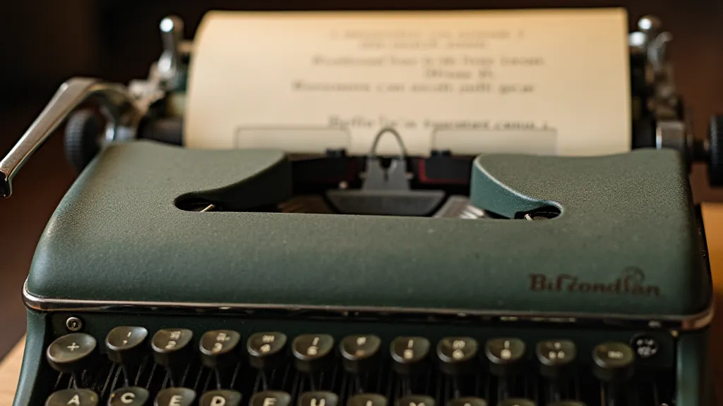 Vintage Underwood typewriter close-up