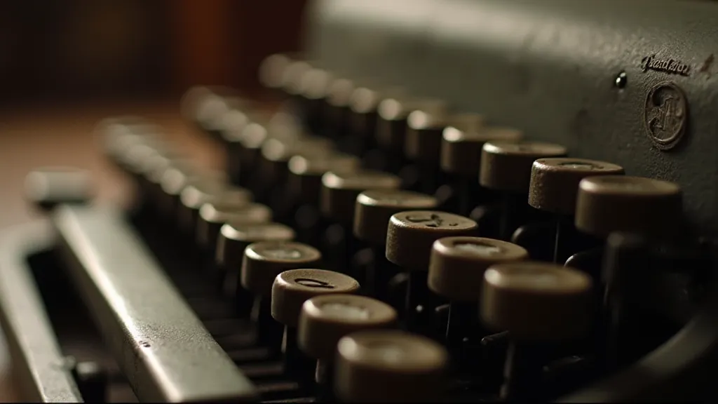 Vintage Underwood typewriter keyboard close-up