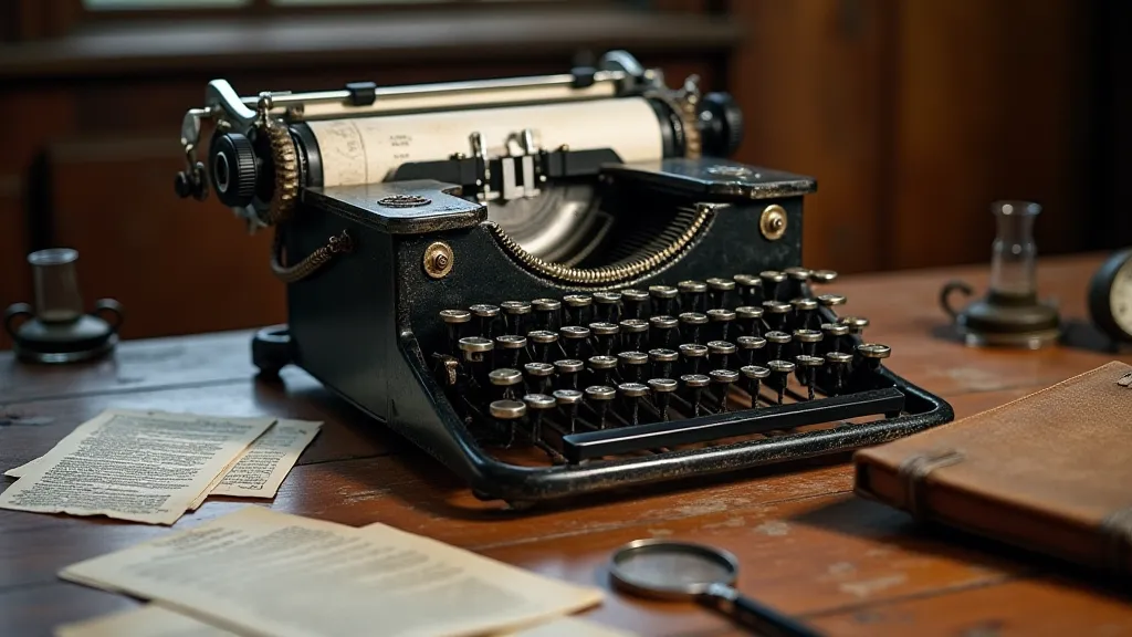 Vintage typewriter still life